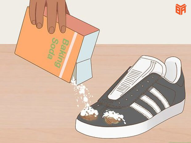 Cách làm sạch giày Adidas trắng với Baking Soda