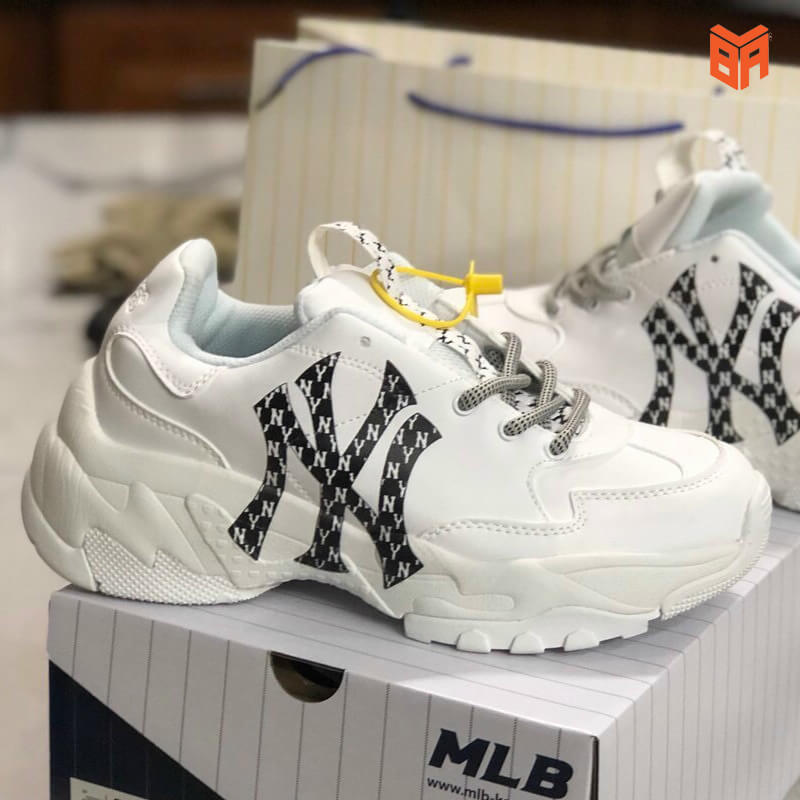 1 SỈ giày MLB NY Kem chữ đen  Nguồn sỉ giày sneaker tphcm
