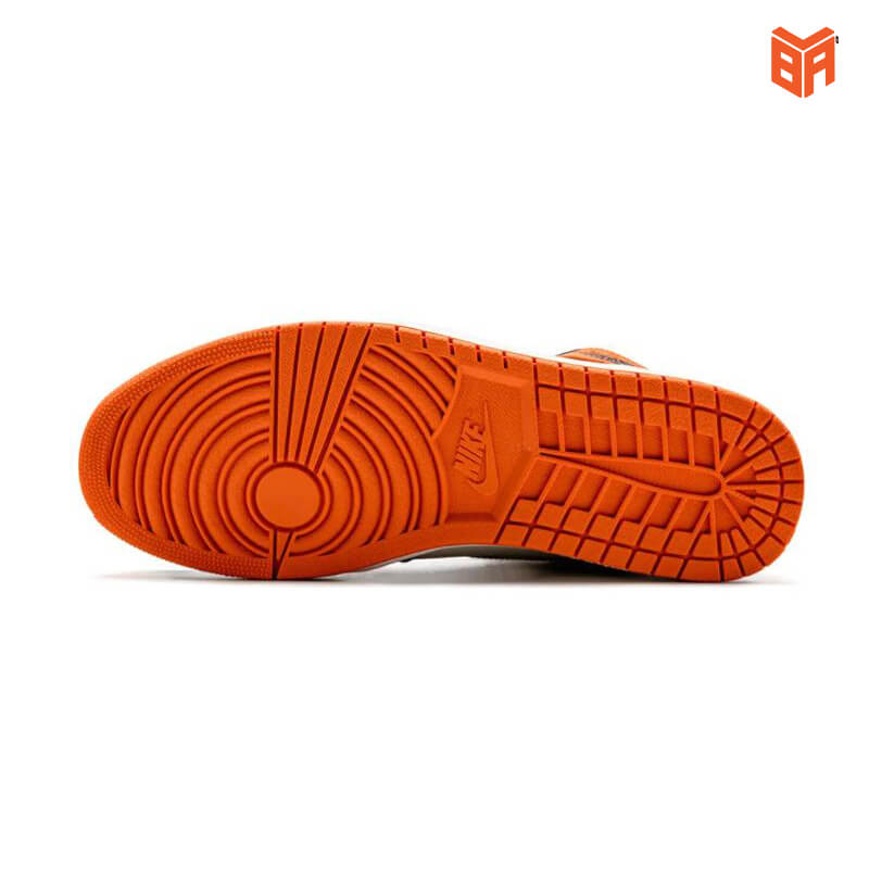 giày jordan cổ cao màu cam