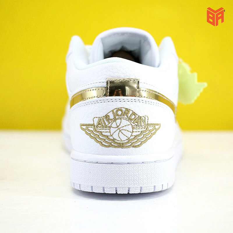 Nike Air Jordan 1 Low White Metallic Gold - Gót