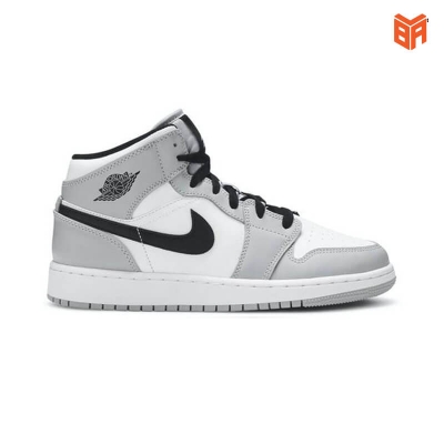 Giày Nike Jordan 1 Mid Light Smoke Grey/Xám Đen (Rep1:1)
