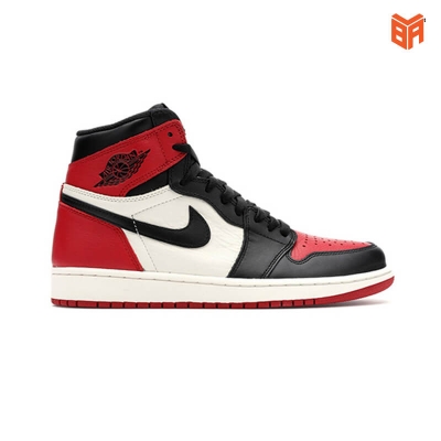 Giày Nike Jordan 1 Retro High Bred Toe/Đỏ Đen (Rep1:1)
