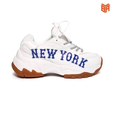 Giày MLB NY New York trắng chữ xanh